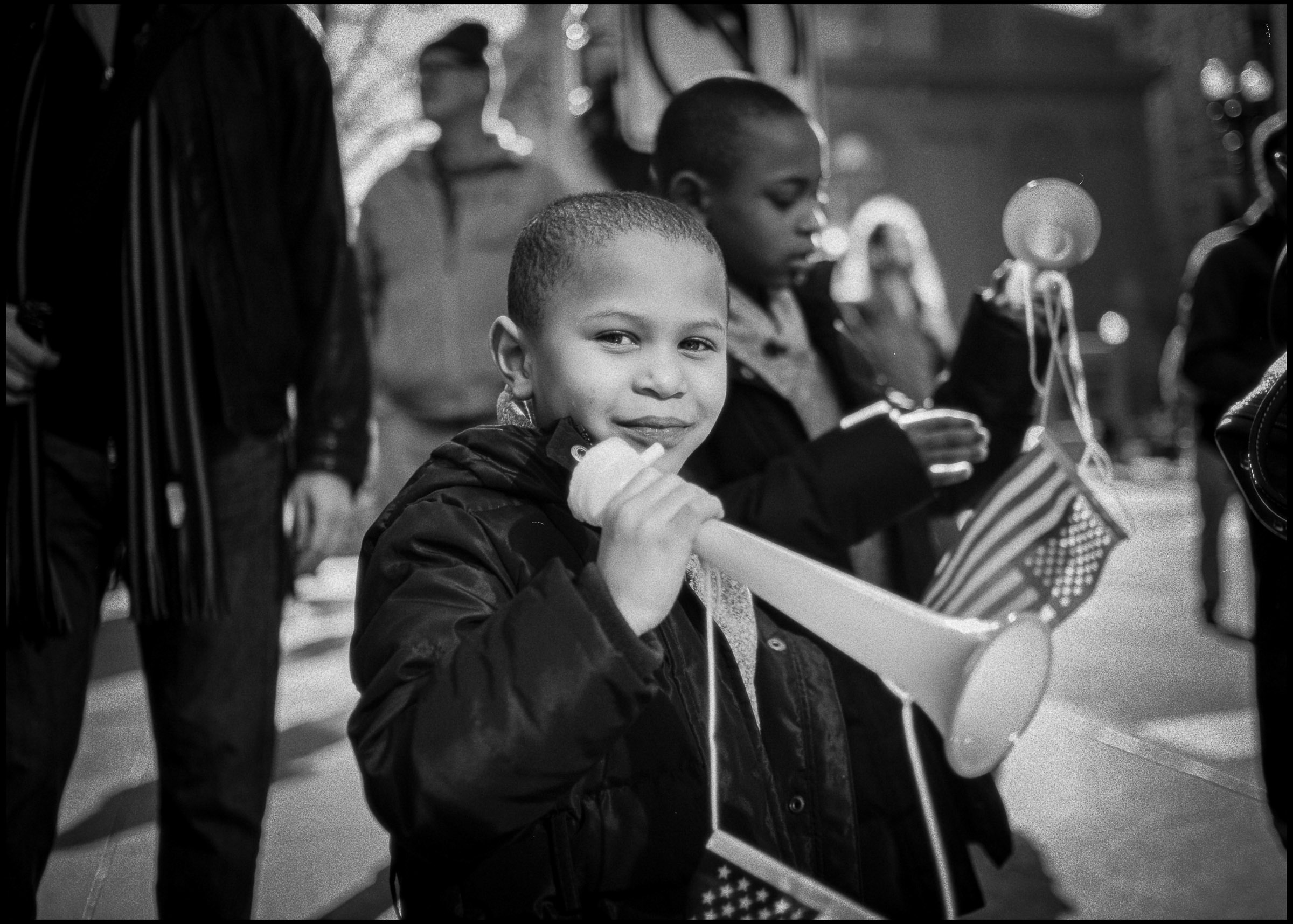 Blow horn kid at the Women's March, Chicago 2017