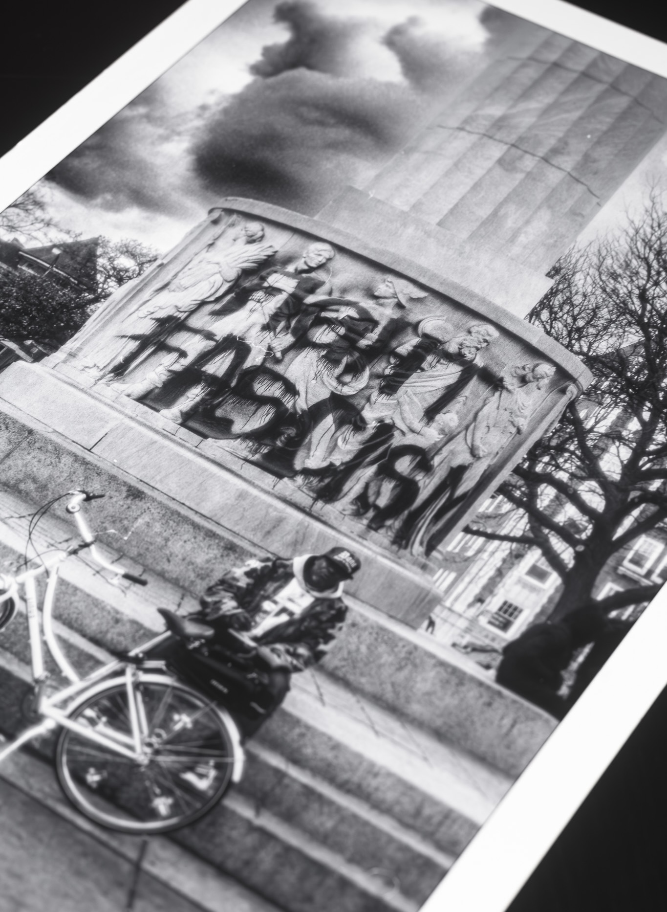 Close detail crop of the Residual print