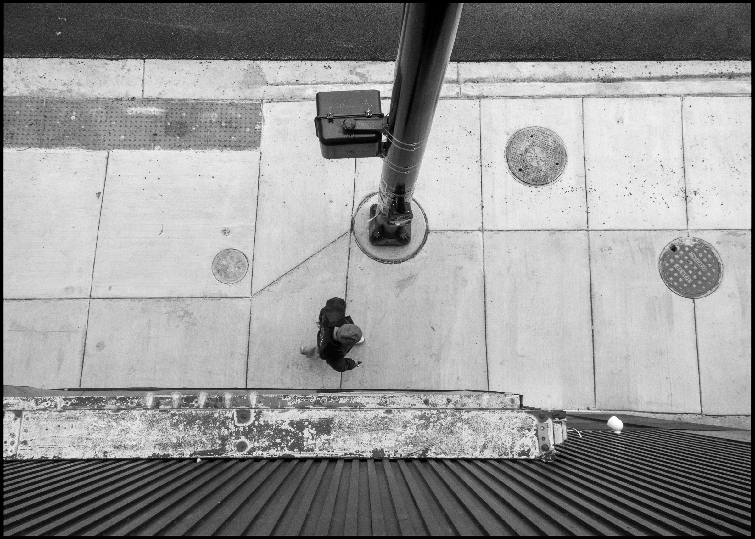 Neighborhood passerby in Logan Square, Chicago 2024